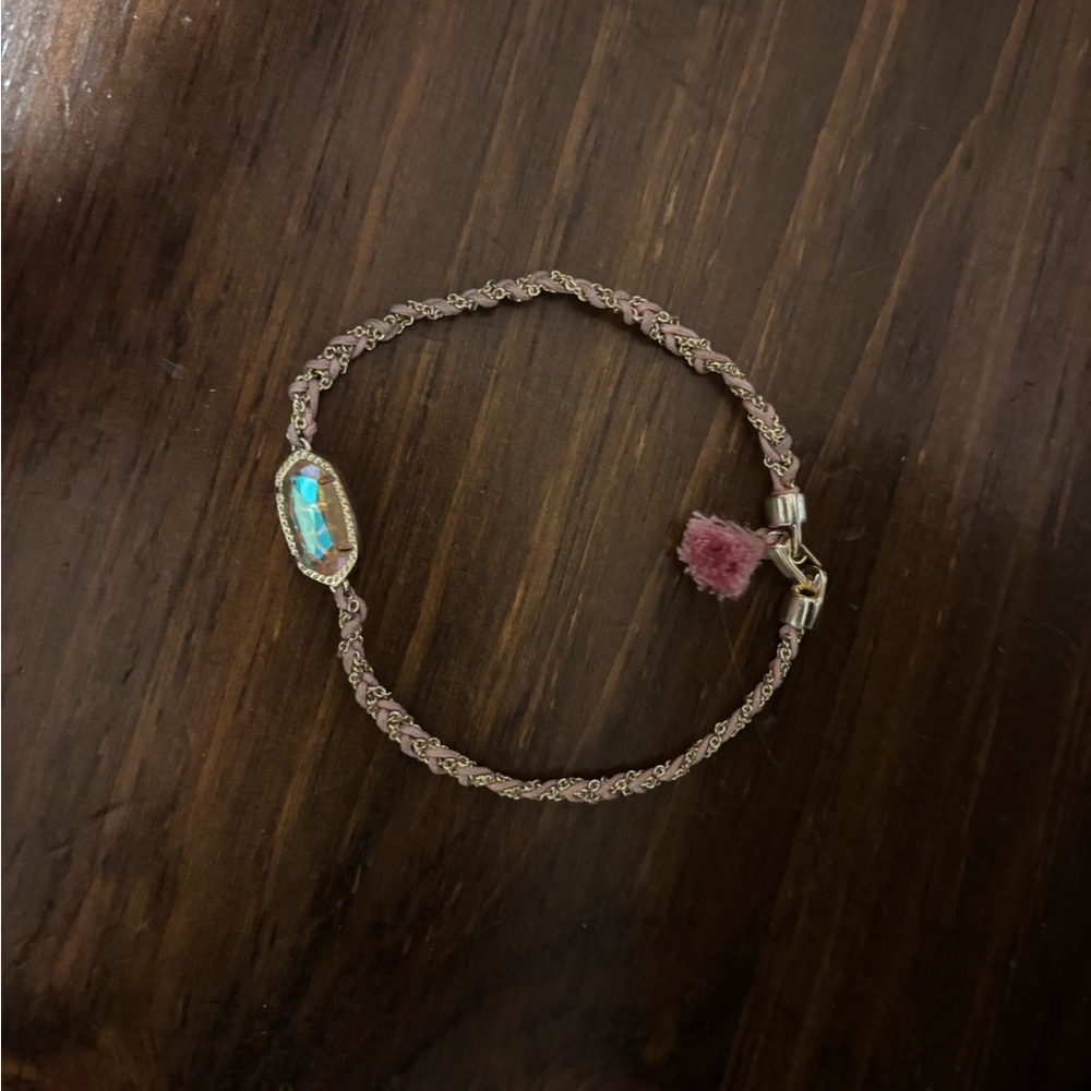 Kendra Scott Gold Bracelet with Blue and Pink Accents
